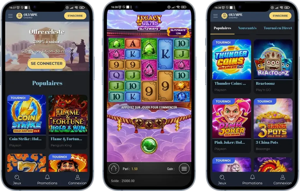 Olympe Casino Mobile